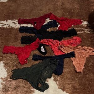 victoria’s secret lace thongs with tie up detailing